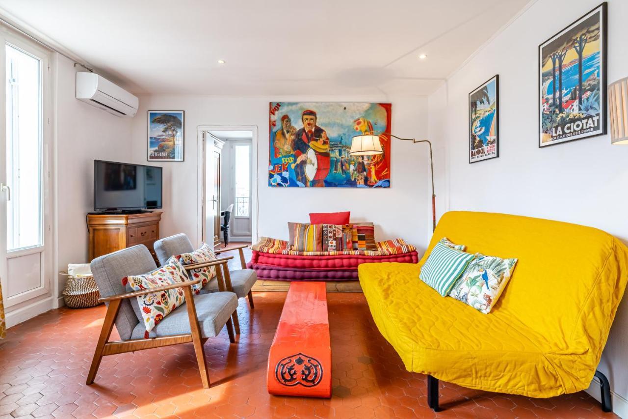 Balcon Filant, Vue 180, Store, Netflix, Clim ,Ascenseur, T2, Acces Avec Code Marselha Exterior foto